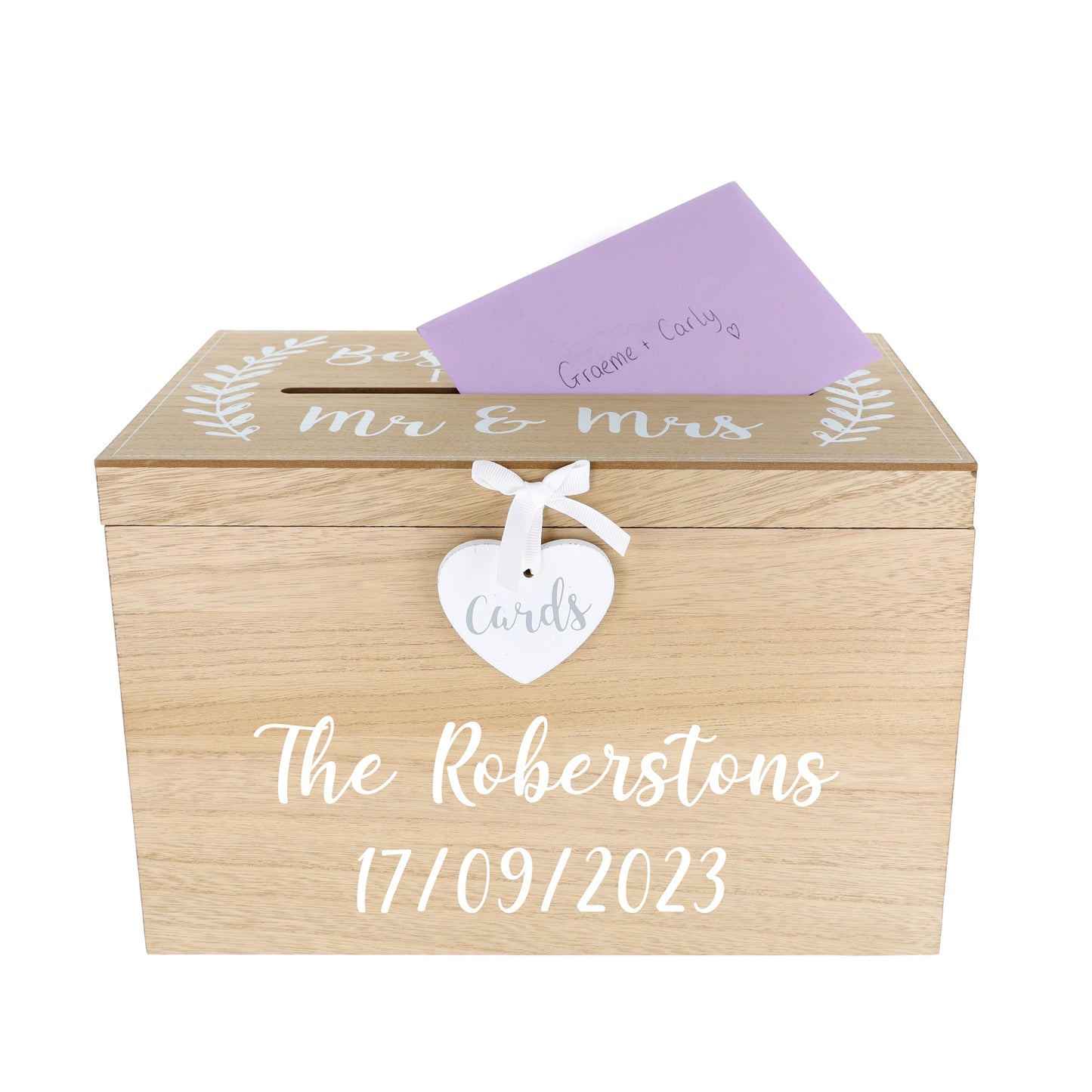 Personalised Wedding Card All Wooden Memory Box  - Always Looking Good -   