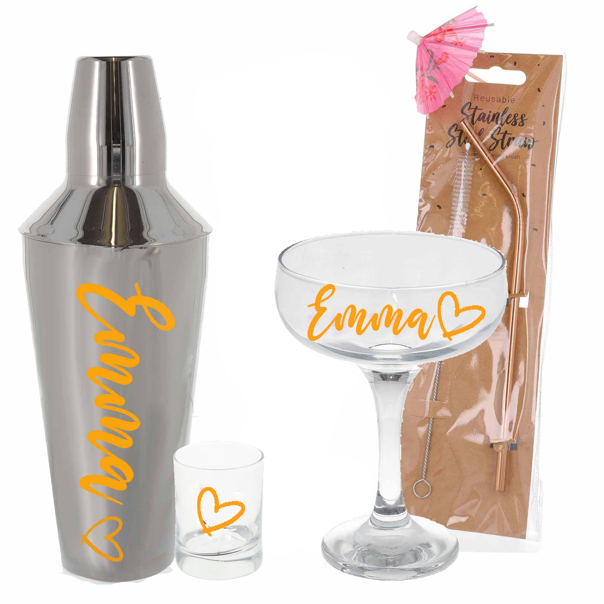 Personalised Pornstar Martini Cocktail Shaker Set With Glass & Shot Glass Gift Set  - Always Looking Good -