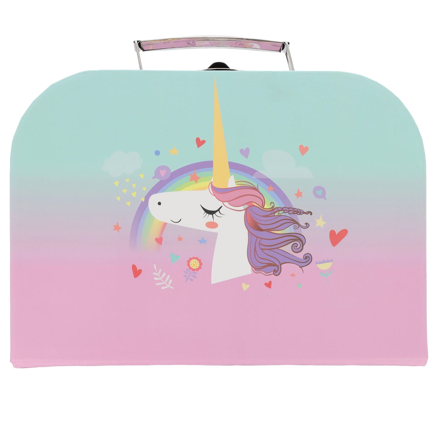 Personalised Storage Suitcase Filled Kids Gift Set  - Always Looking Good - Medium Unicorn  