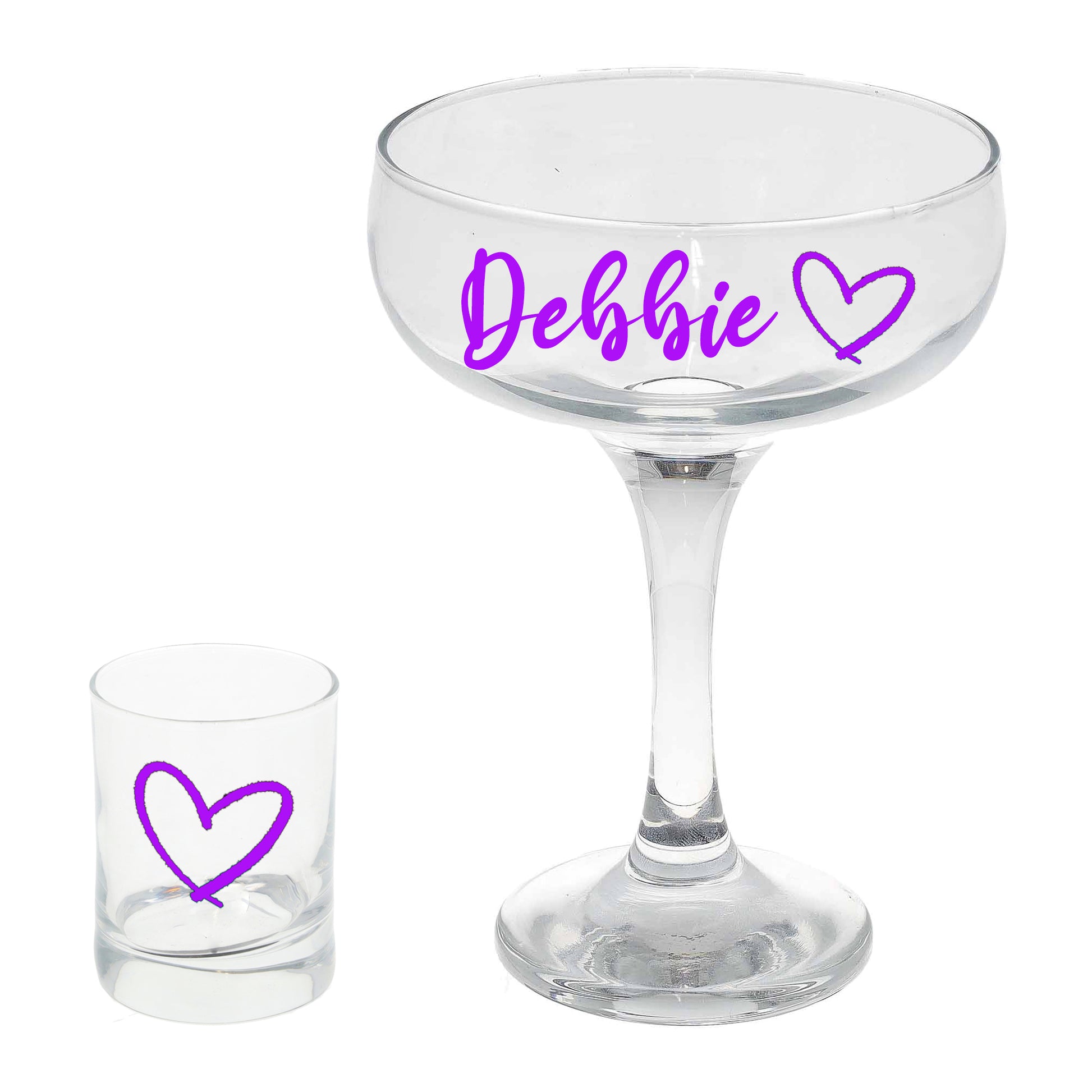 Personalised Pornstar Martini Cocktail Shaker Set With Glass & Shot Glass Gift Set  - Always Looking Good - Glasses Only  