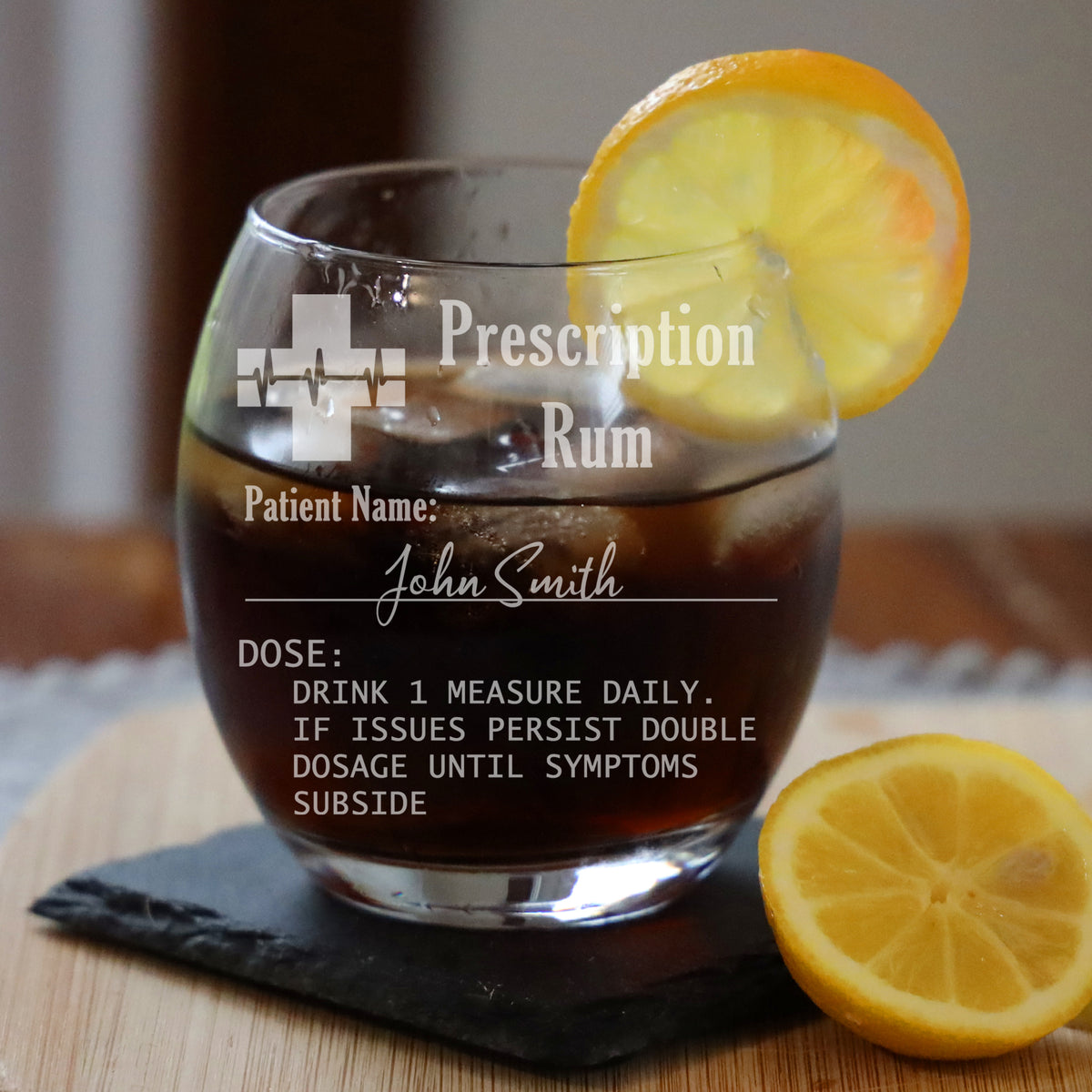 Personalised Engraved ANY GLASS ANY DRINK Prescription Design - Always Looking Good -