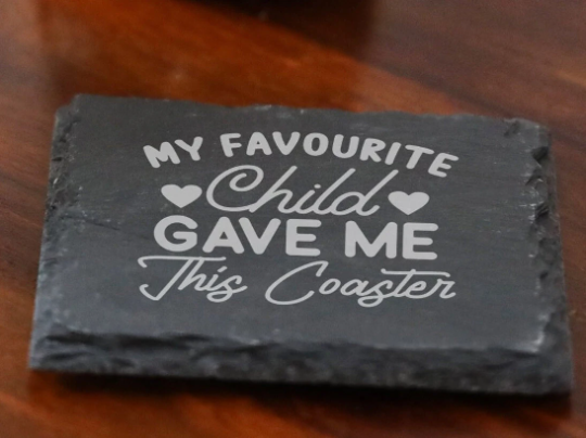 Whisky glasses gift - Engraved "My Favourite Child Gave Me This Glass" Design Whisky Glass and/or Coaster Gift - Always Looking Good -