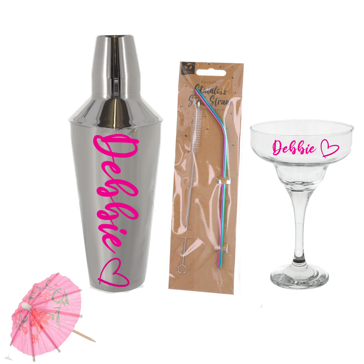 Personalised Pornstar Martini Cocktail Shaker Set With Glass & Shot Glass Gift Set - Always Looking Good -