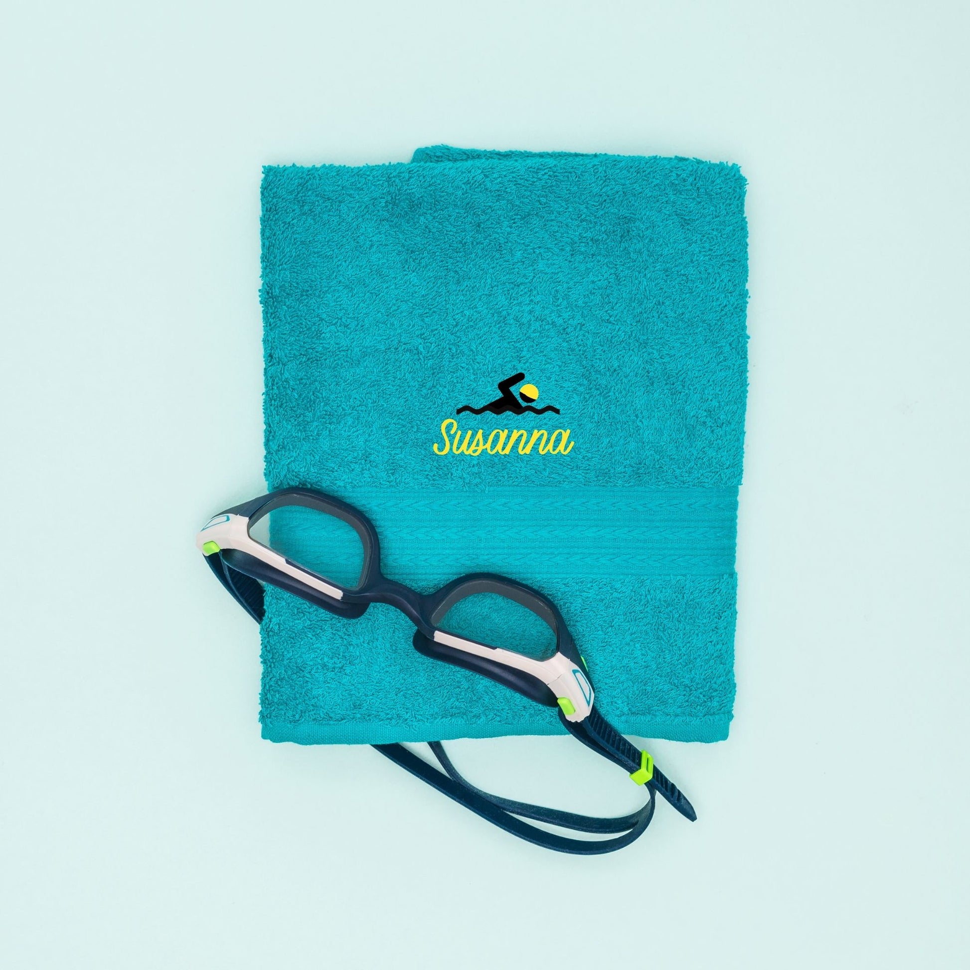 Personalised Embroidered Swimming Bath Swim Towel  - Always Looking Good -   