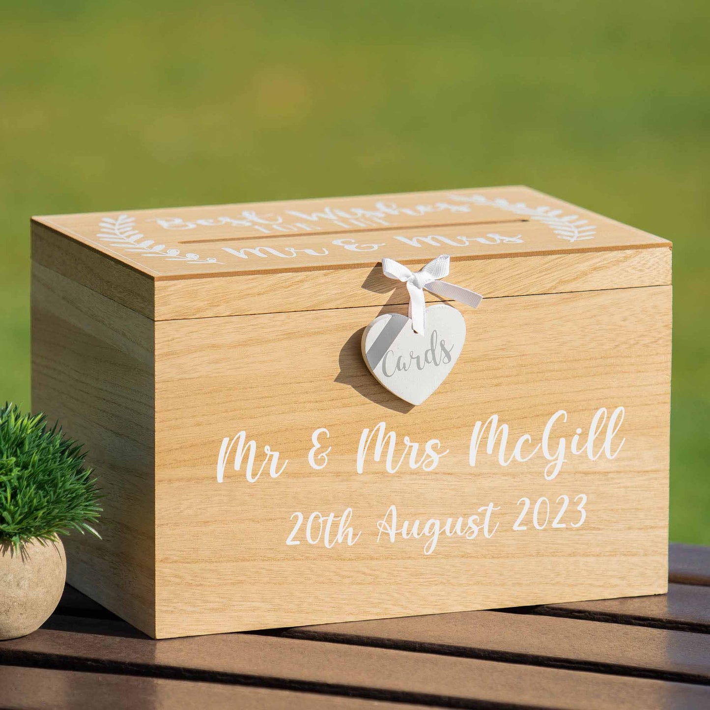 Personalised Wedding Card Wooden Memory Box  - Always Looking Good -   