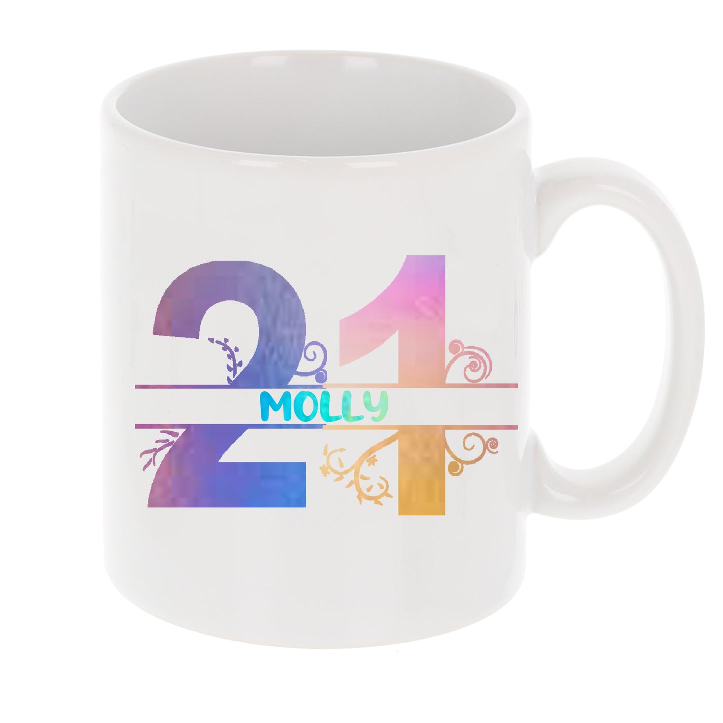 Personalised Filled 21st Birthday Mug - Always Looking Good - White Mug Only