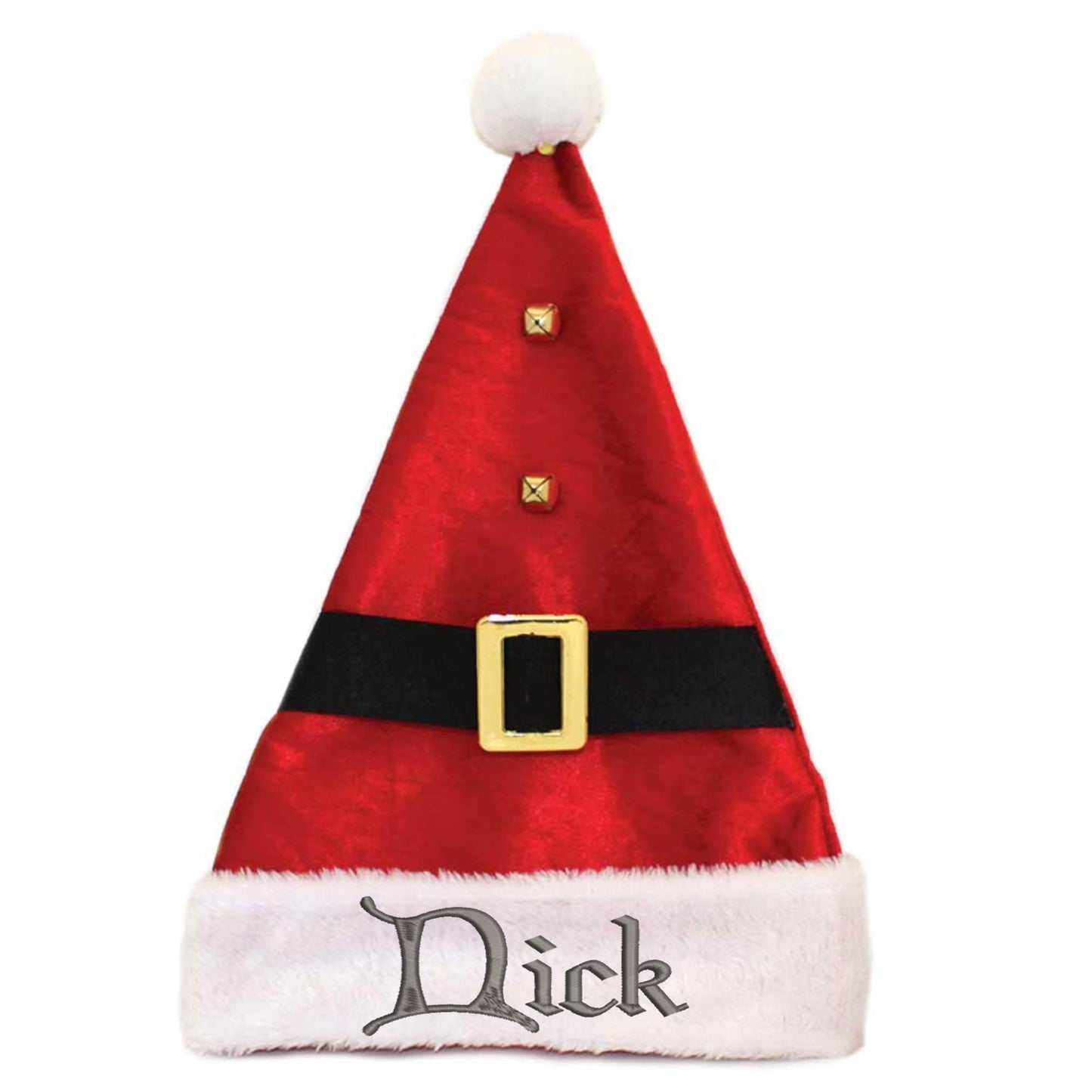 Personalised Embroidered Christmas Santa Hat With Bells - Always Looking Good -