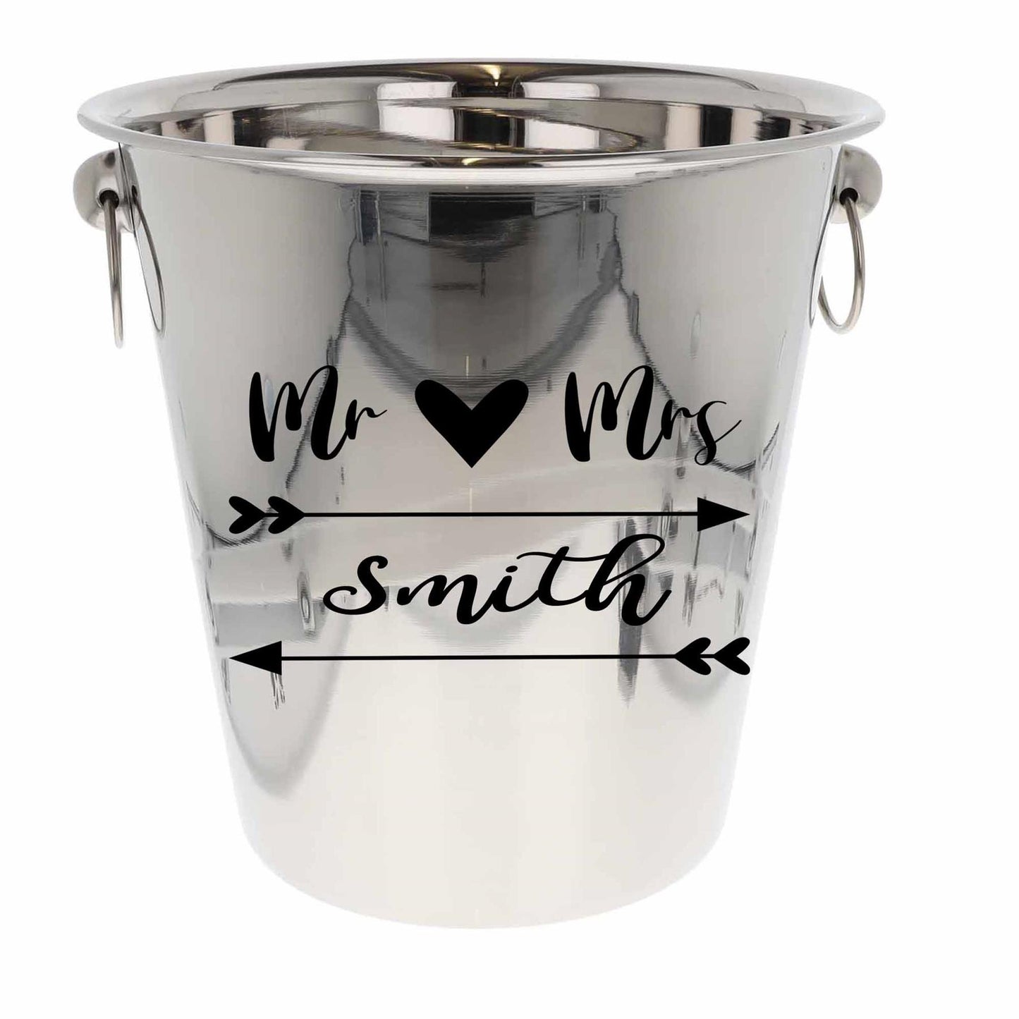 Personalised Mr & Mrs/ Mr & Mr / Mrs & Mrs Ice Bucket With matching Champagne Glasses  - Always Looking Good -   