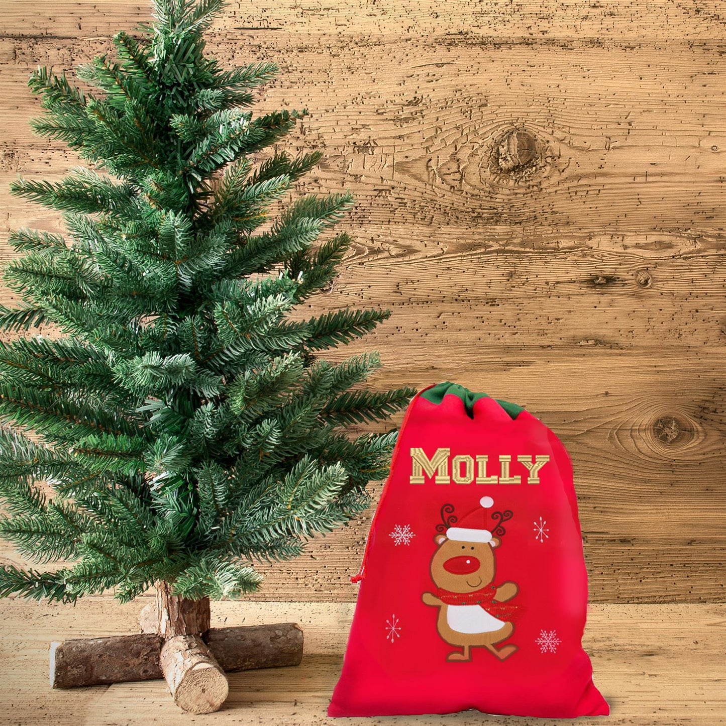 Personalised Embroidered Large Christmas Reindeer Santa Sack  - Always Looking Good -   