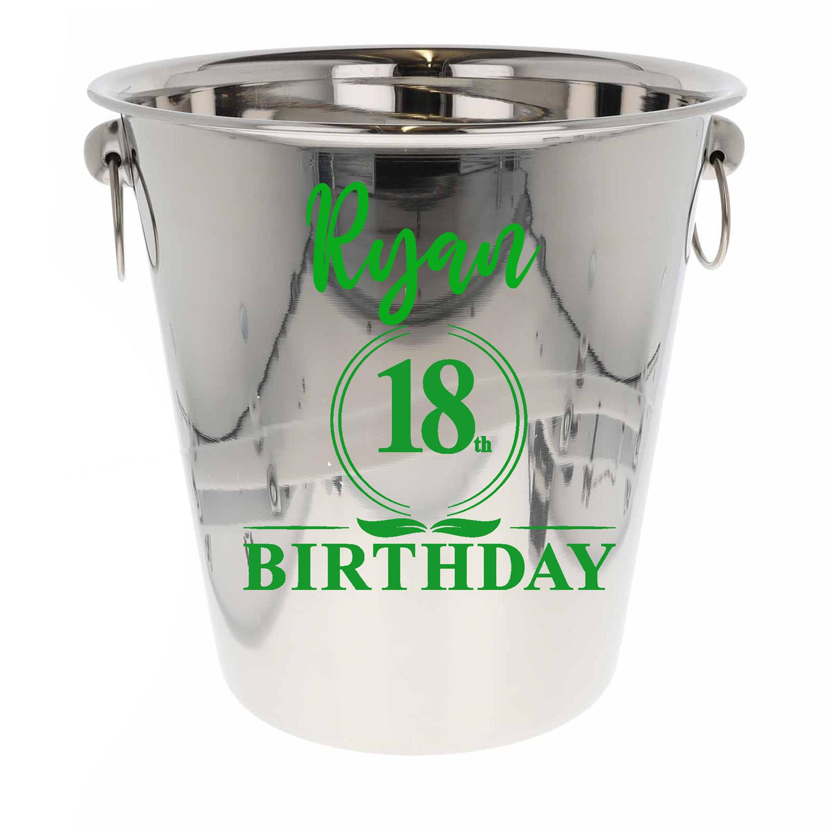 Personalised 18th Birthday Ice Bucket and Glass Gift with Name - Always Looking Good -