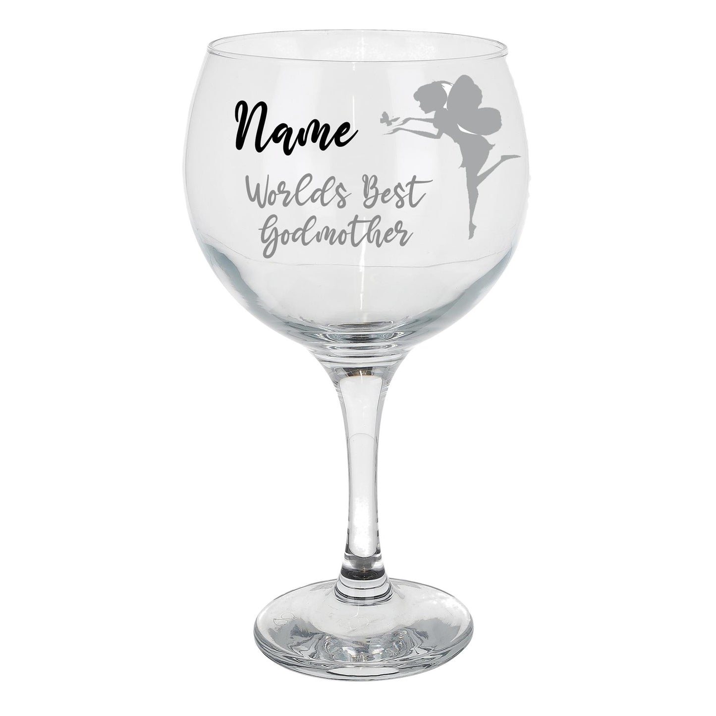 Engraved Personalised Gin Glass Gift for Godmother - Always Looking Good - Godmother gin glass