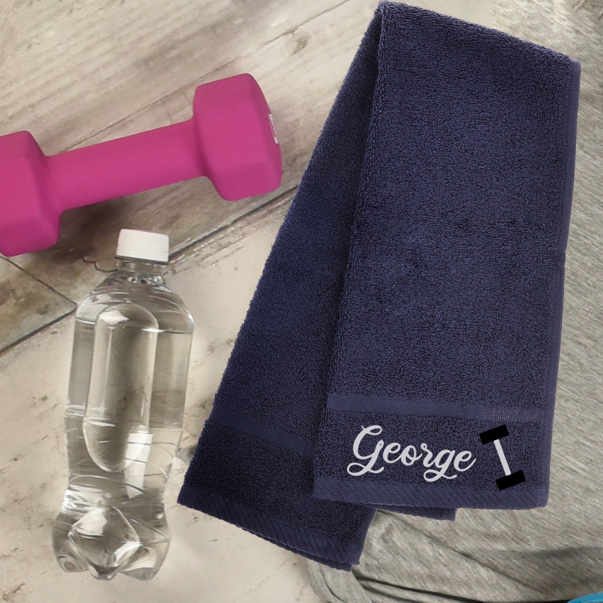 Personalised Embroidered Gym Sweat Sports Towel  - Always Looking Good -