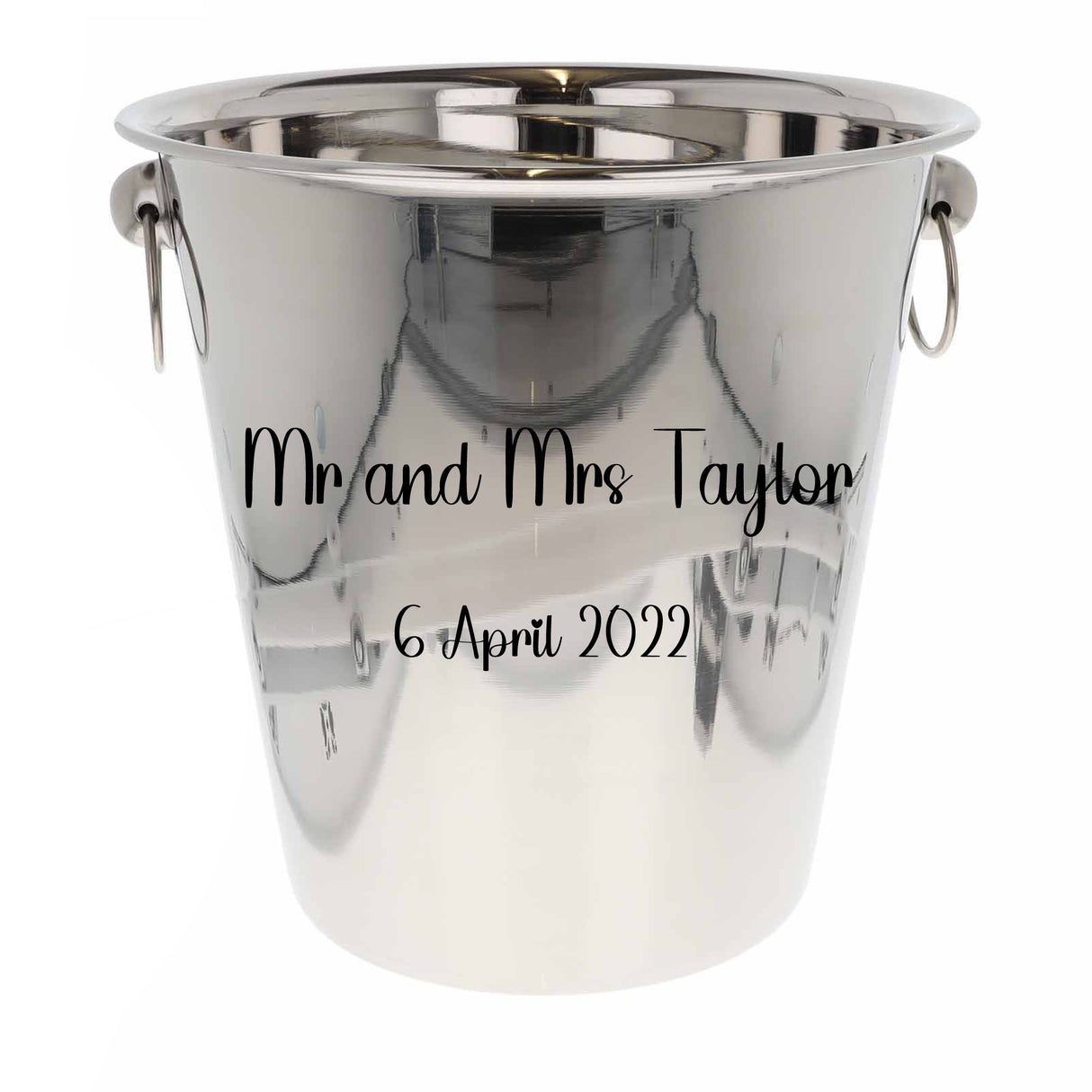 Personalised Any Text Any Font Ice Bucket With Matching Champagne Glasses - Always Looking Good -