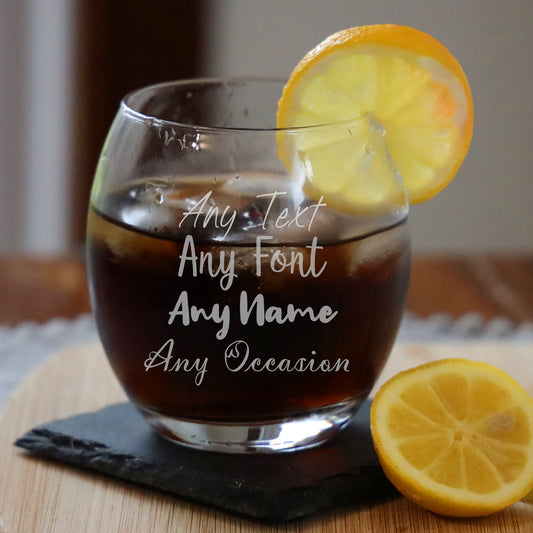 Create Your Own Engraved Personalised Tumbler Glass Small  - Always Looking Good -