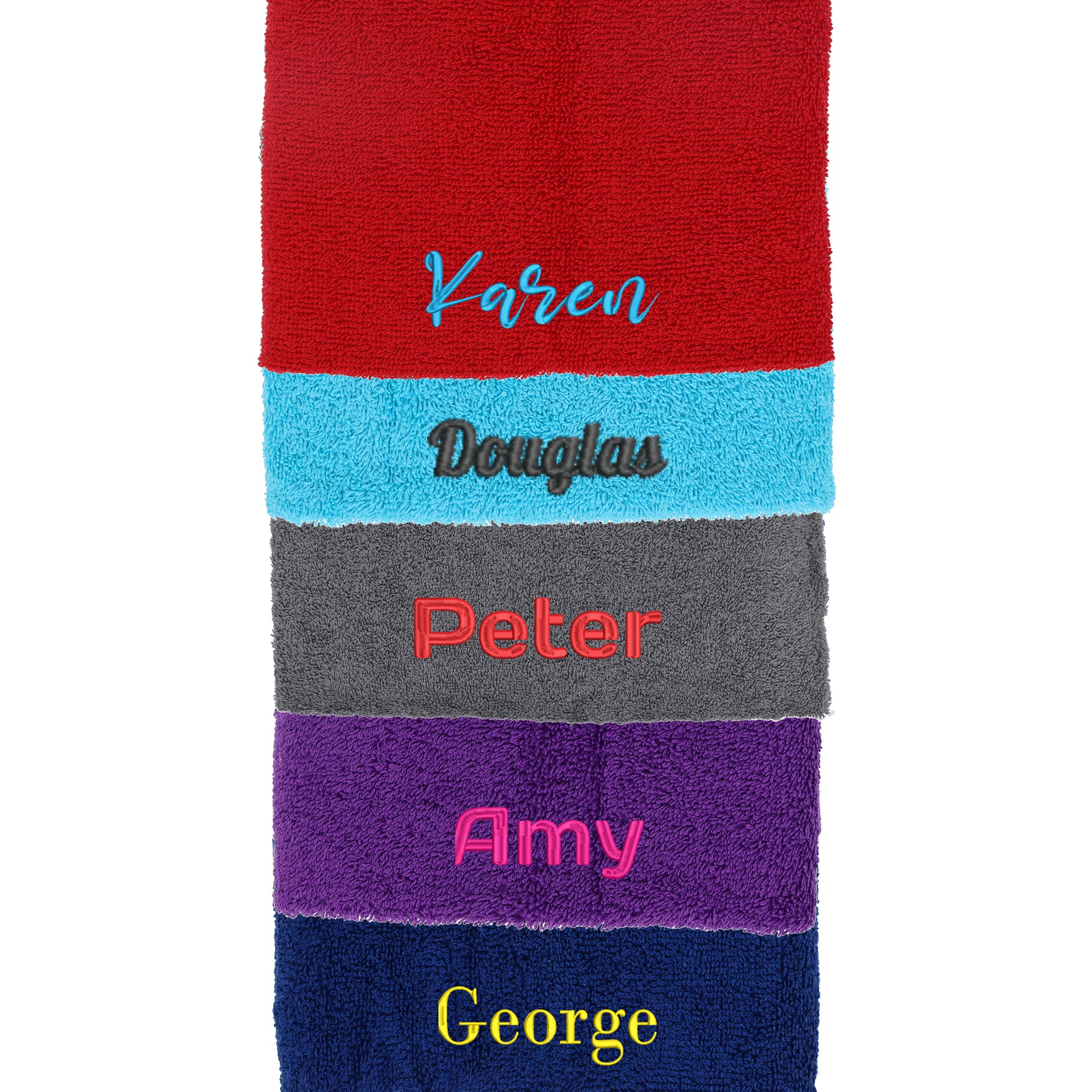 Personalised Embroidered Name Towel Bath or Hand Size  - Always Looking Good -