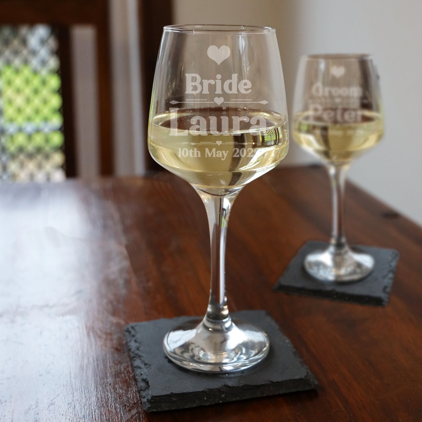 Personalised Bride & Groom Engraved Glass and/or Coaster Wedding Gift Set  - Always Looking Good -   