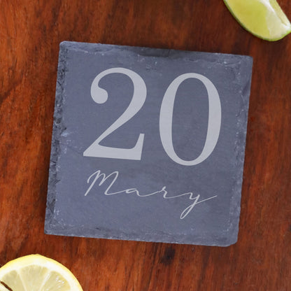 Personalised Engraved Name & Age Gin Glass Gift Set For Birthday Present