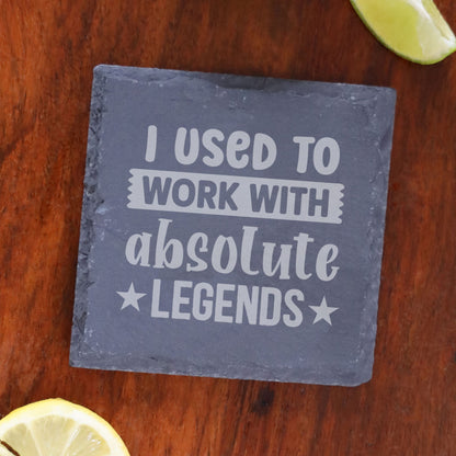 I Used to Work with Legends Engraved Goblet Gin Glass & Coaster Set