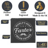 "Worlds Best Farter I Mean Father" Novelty Engraved Whisky Glass for Dad  - Always Looking Good -   