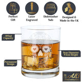 Sugar Skull Engraved Whisky Glass  - Always Looking Good -   