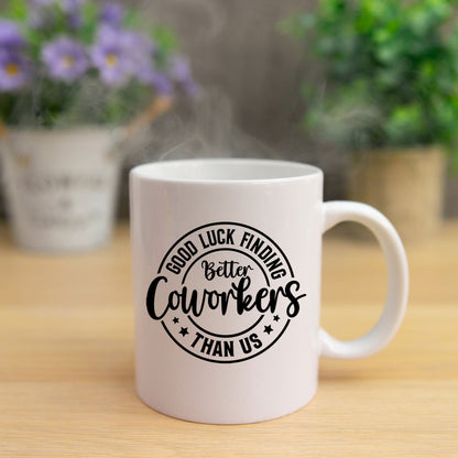 Better Coworker Ceramic Mug & Coaster Gift Set – Funny Leaving & Good Luck Present