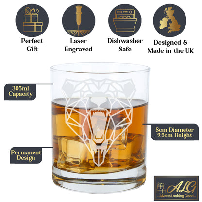 Grizzly Bear Engraved Whisky Glass Gift For Bear Lovers- Always Looking Good -   