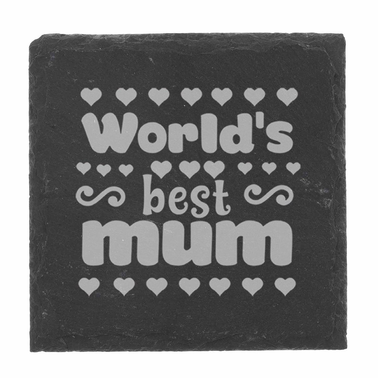 Worlds Best Mum Engraved Beer Glass and/or Coaster Set  - Always Looking Good -   