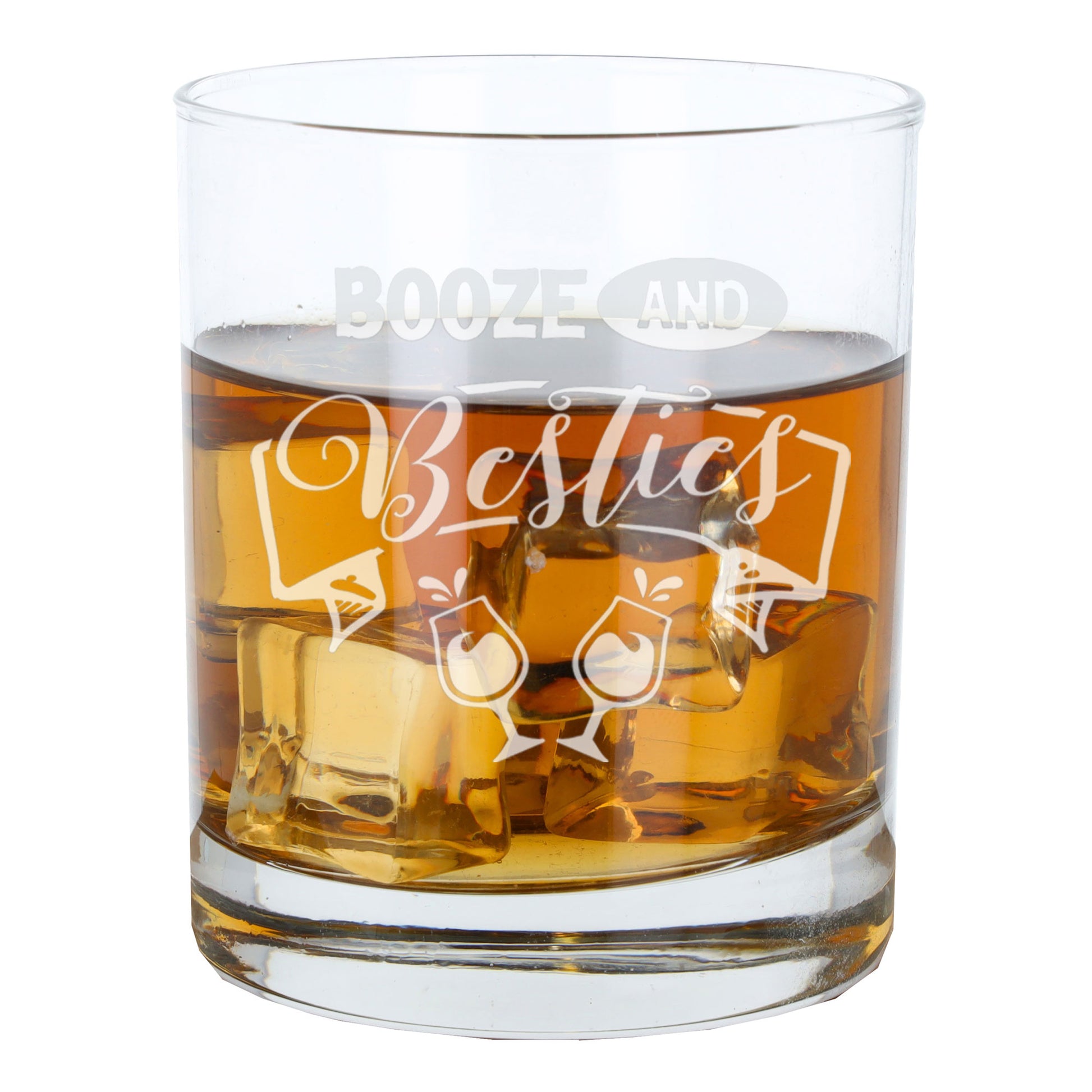 Booze And Besties Engraved Whisky Glass and/or Coaster Set  - Always Looking Good -   