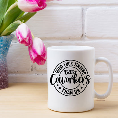 Better Coworker Ceramic Mug & Coaster Gift Set – Funny Leaving & Good Luck Present