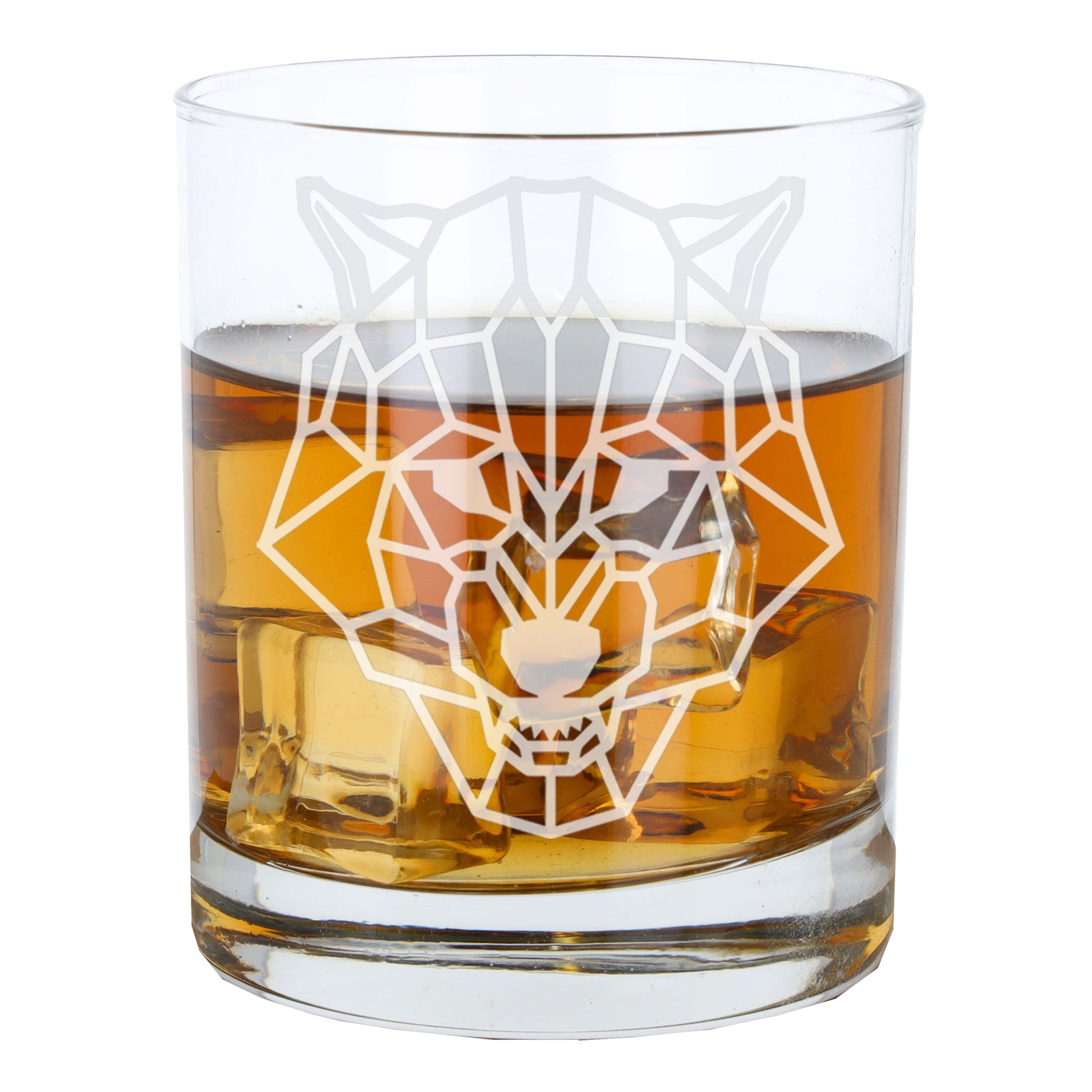 Wolf Engraved Whisky Glass  - Always Looking Good -   