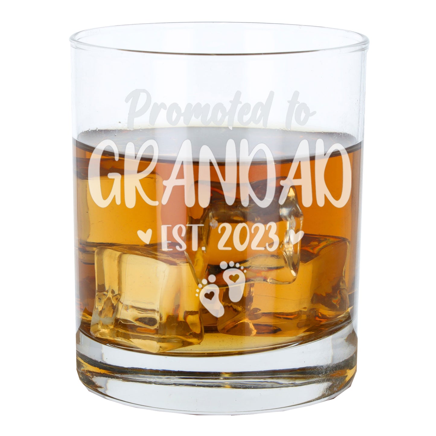 Promoted To Grandad Engraved Whisky Glass  - Always Looking Good -   