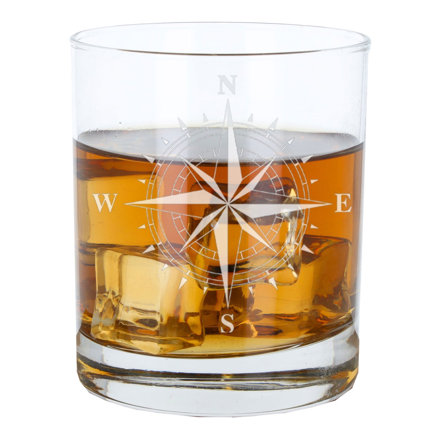 Compass Engraved Whisky Glass and/or Coaster Set  - Always Looking Good -   
