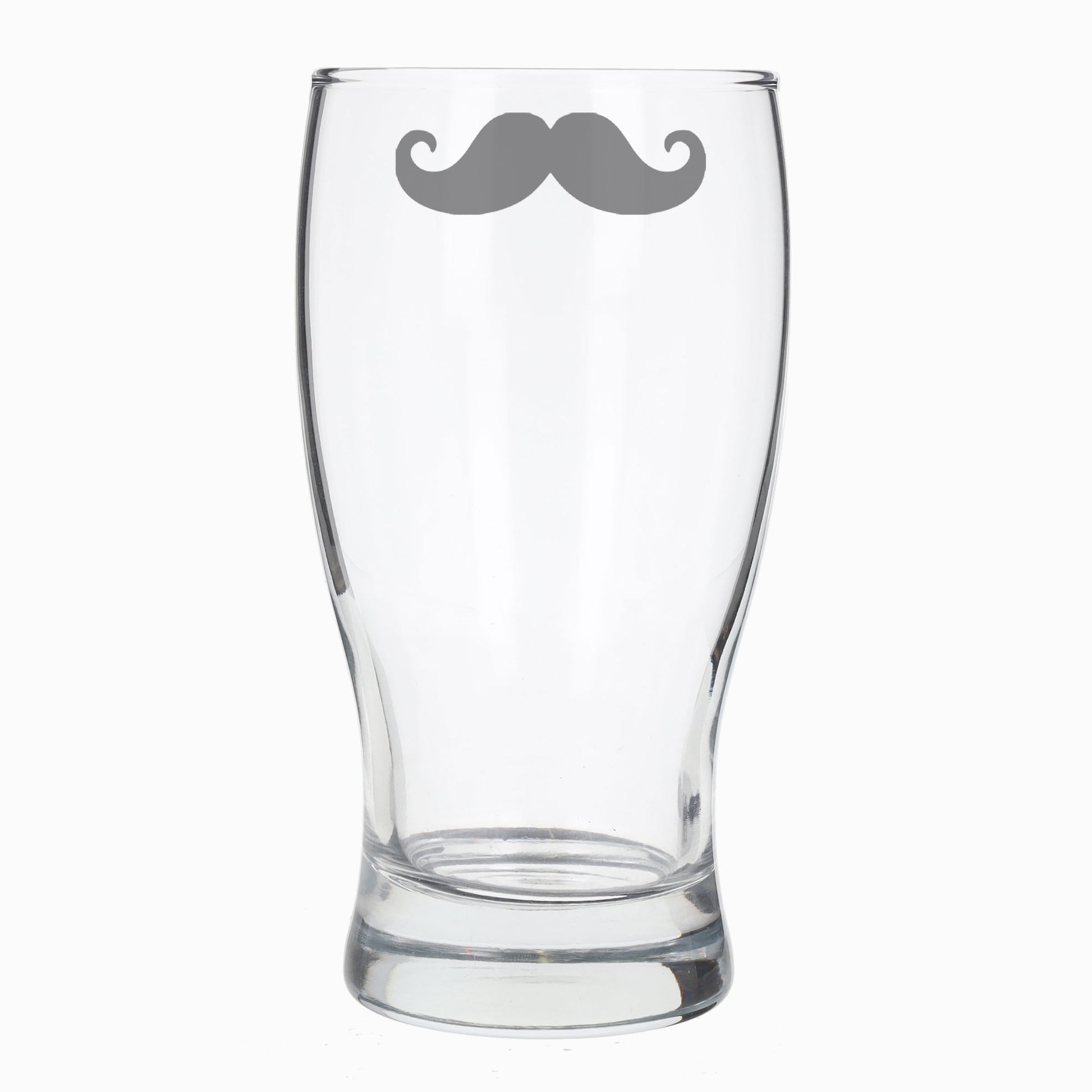 Moustache Engraved Beer Pint Glass and/or Coaster Set  - Always Looking Good - Beer Glass Only  