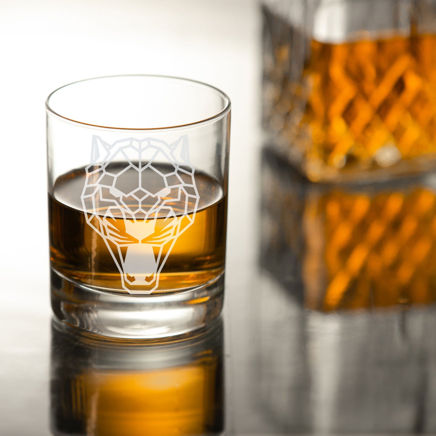 Panther Engraved Whisky Glass  - Always Looking Good -   