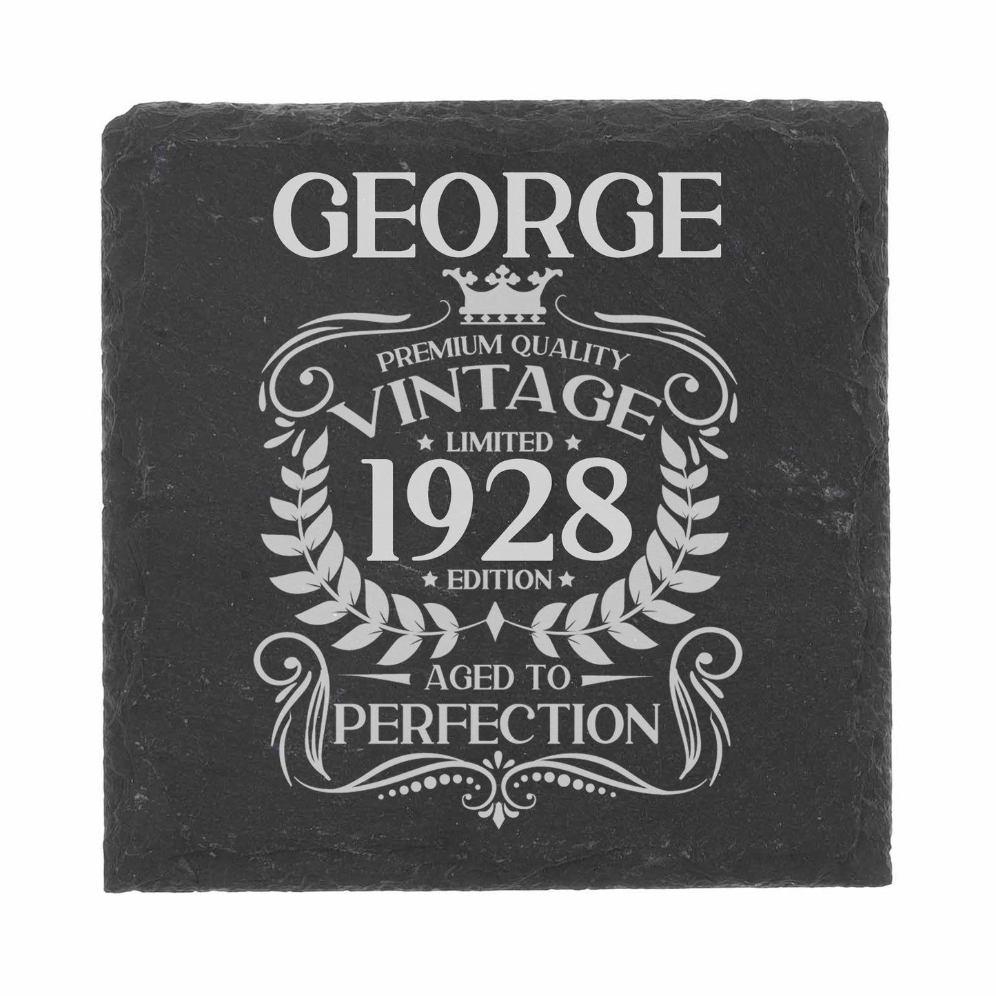 Personalised Vintage 1928 Mug and/or Coaster  - Always Looking Good - Square Coaster On Its Own  