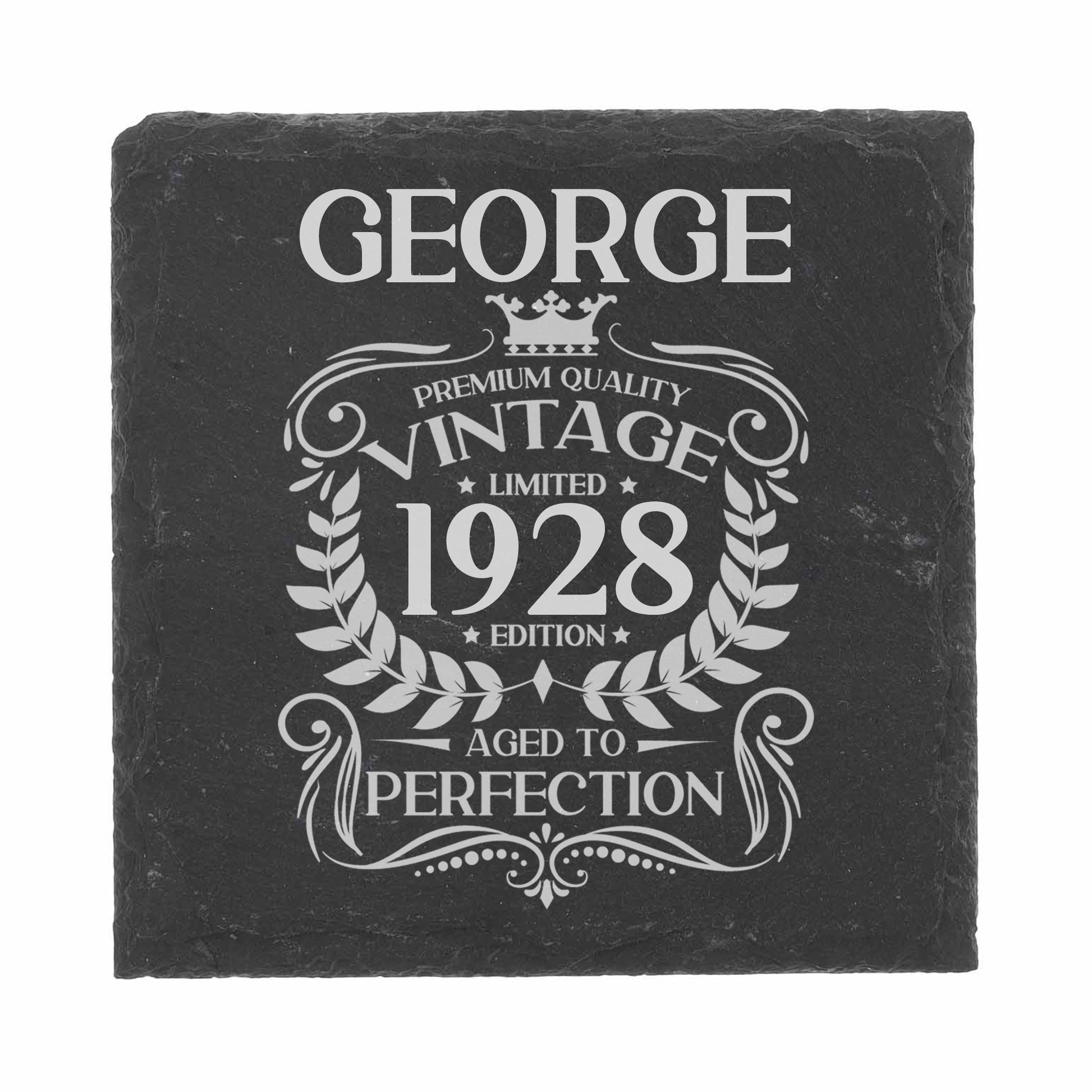 Personalised Vintage 1928 Mug and/or Coaster  - Always Looking Good - Square Coaster On Its Own  