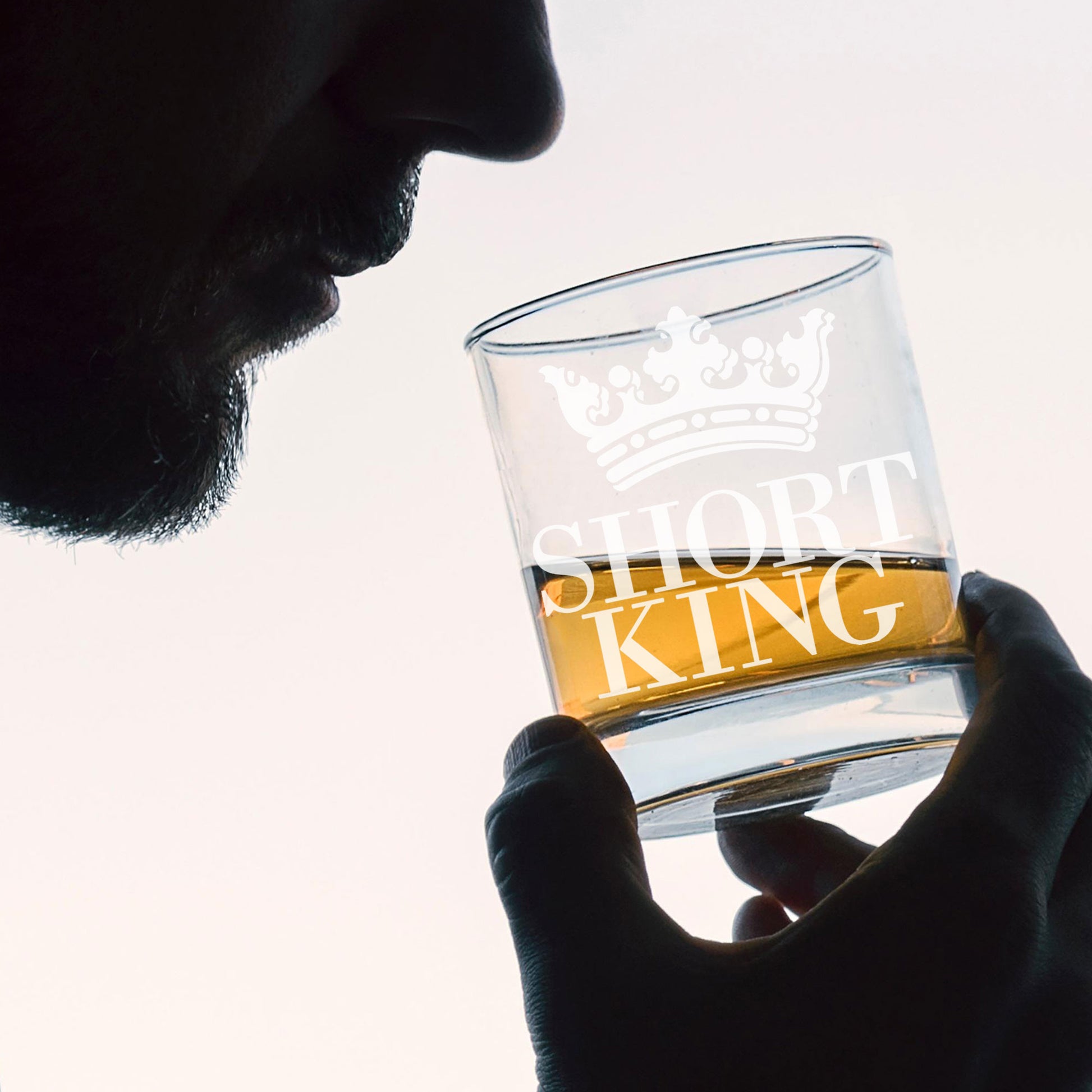 Short King Engraved Whisky Glass  - Always Looking Good -   