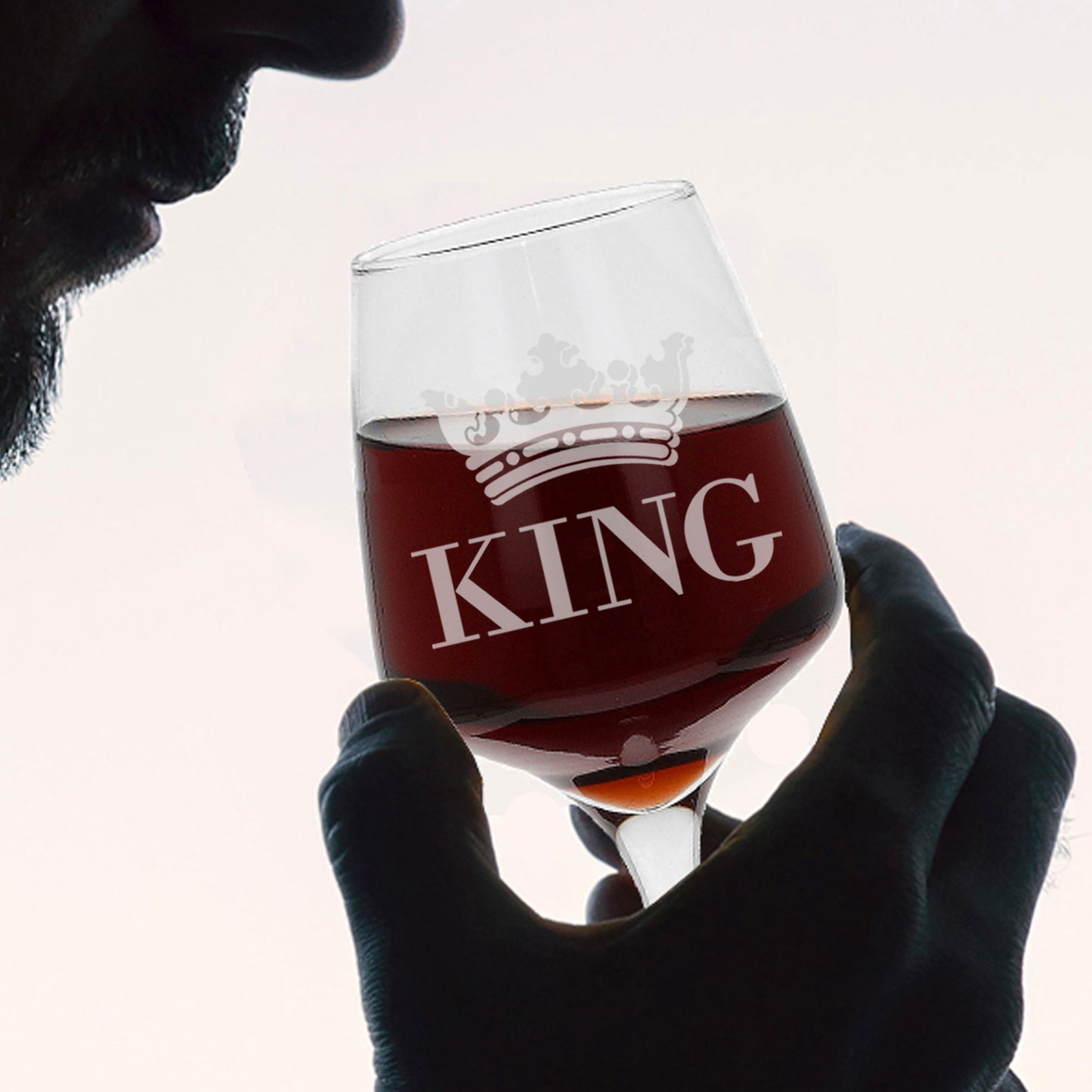 King Engraved Wine Glass  - Always Looking Good -   