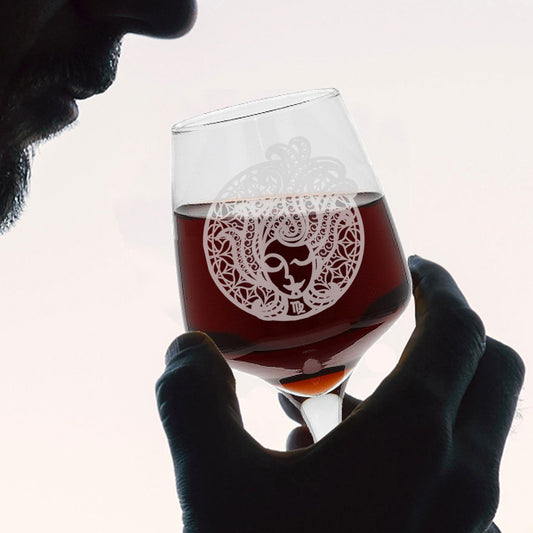 Virgo Zodiac Engraved Wine Glass  - Always Looking Good -   
