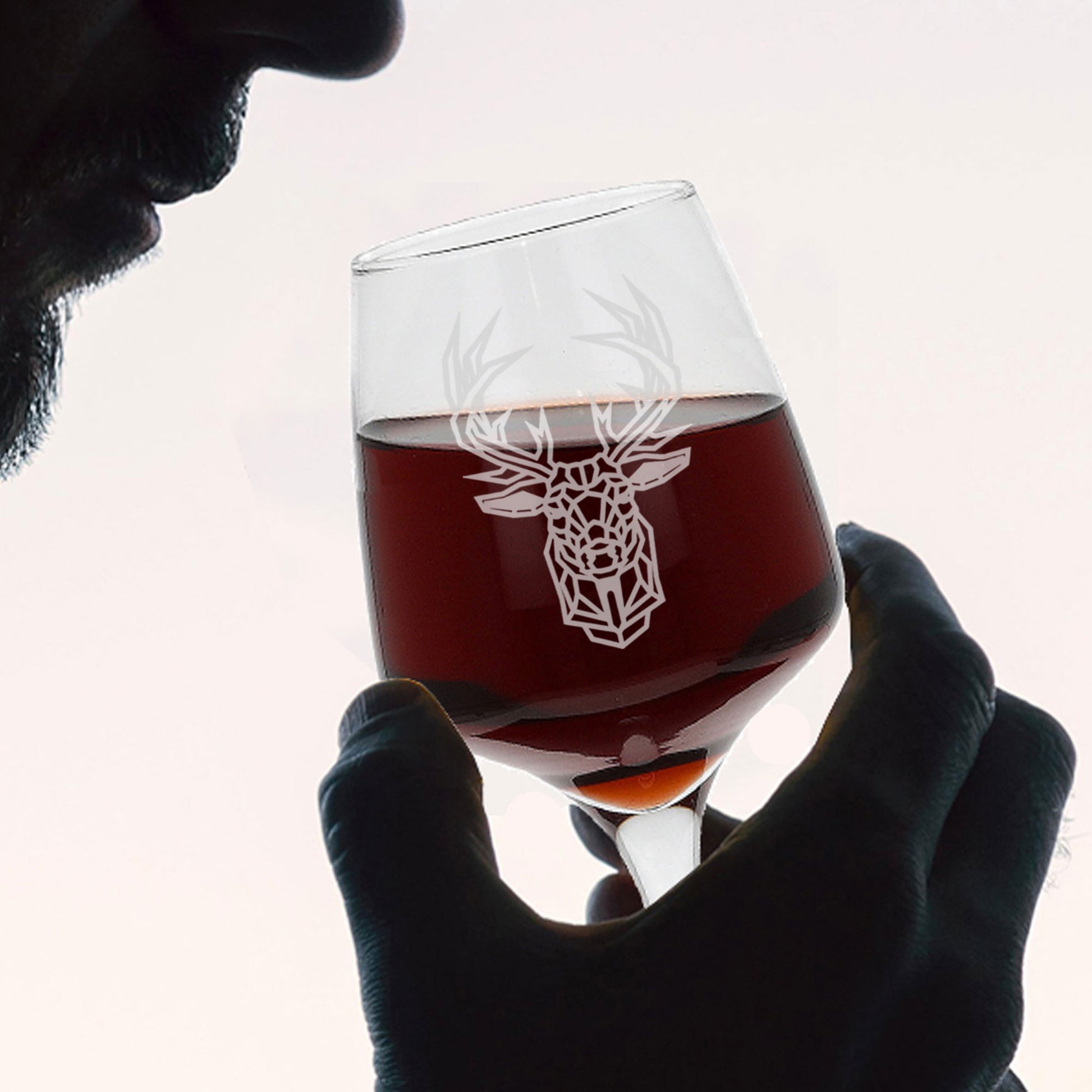 Stag Engraved Wine Glass  - Always Looking Good -   