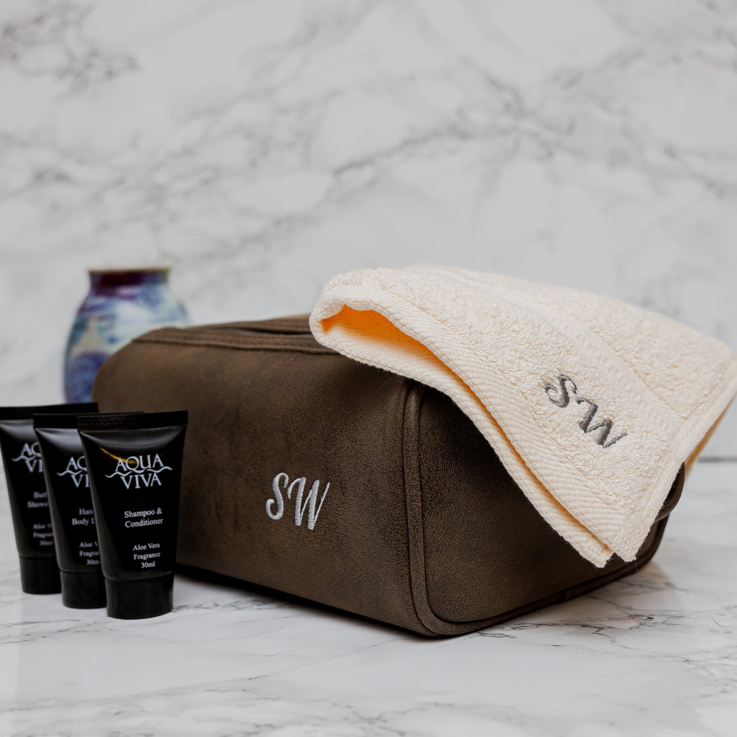 Personalised Men's Wash Bag Filled With Men's Toiletries  - Always Looking Good -   