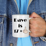 Personalised Middle Finger Birthday Ceramic Mug – Funny Gift Any Age