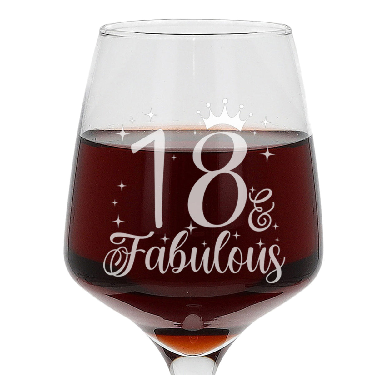 Engraved Wine Glass | AGE & Fabulous | Any Milestone Birthday