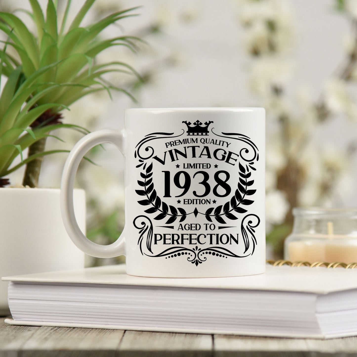 Personalised Vintage 1938 Mug and/or Coaster  - Always Looking Good -   