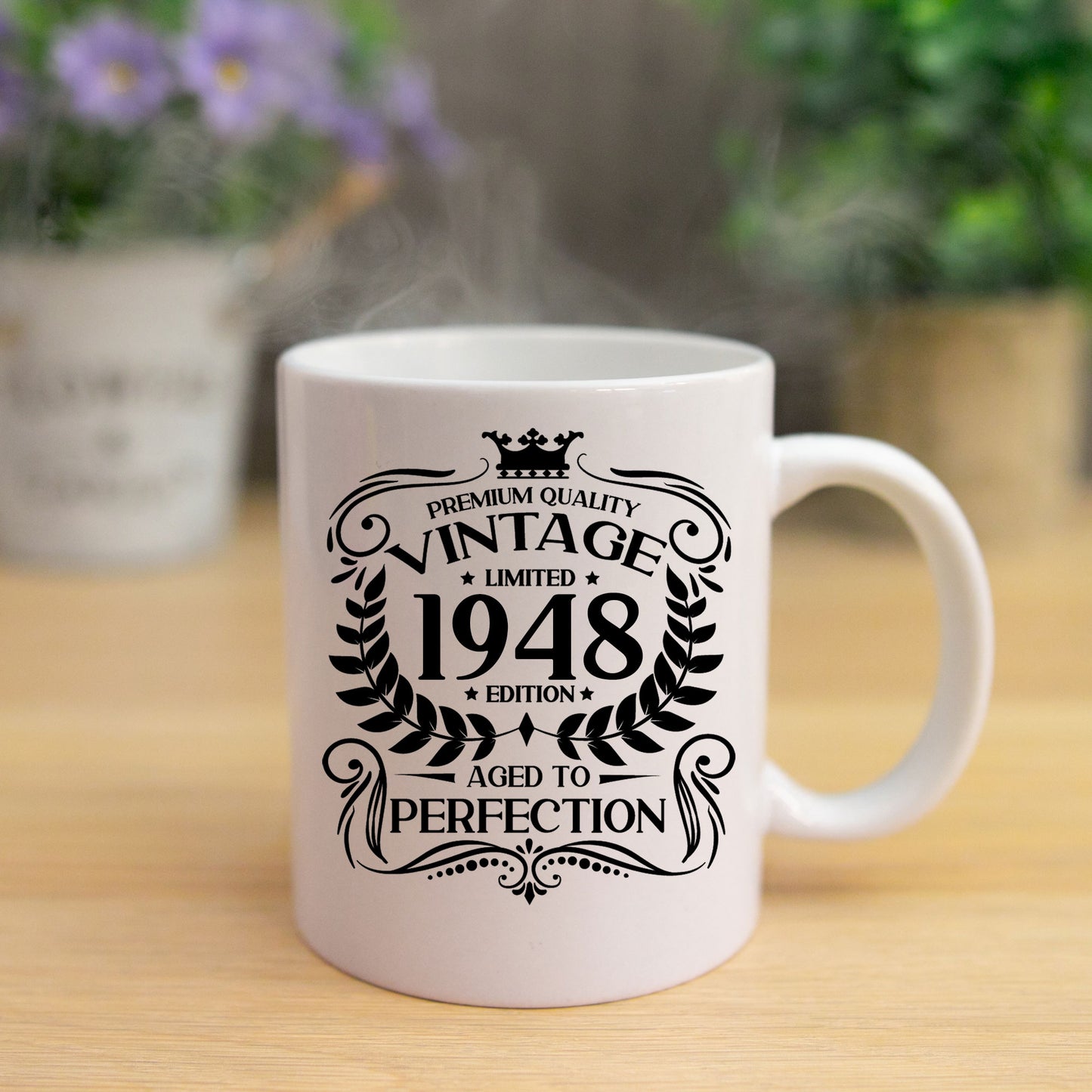 Personalised Vintage 1948 Mug and/or Coaster  - Always Looking Good - Mug On Its Own  