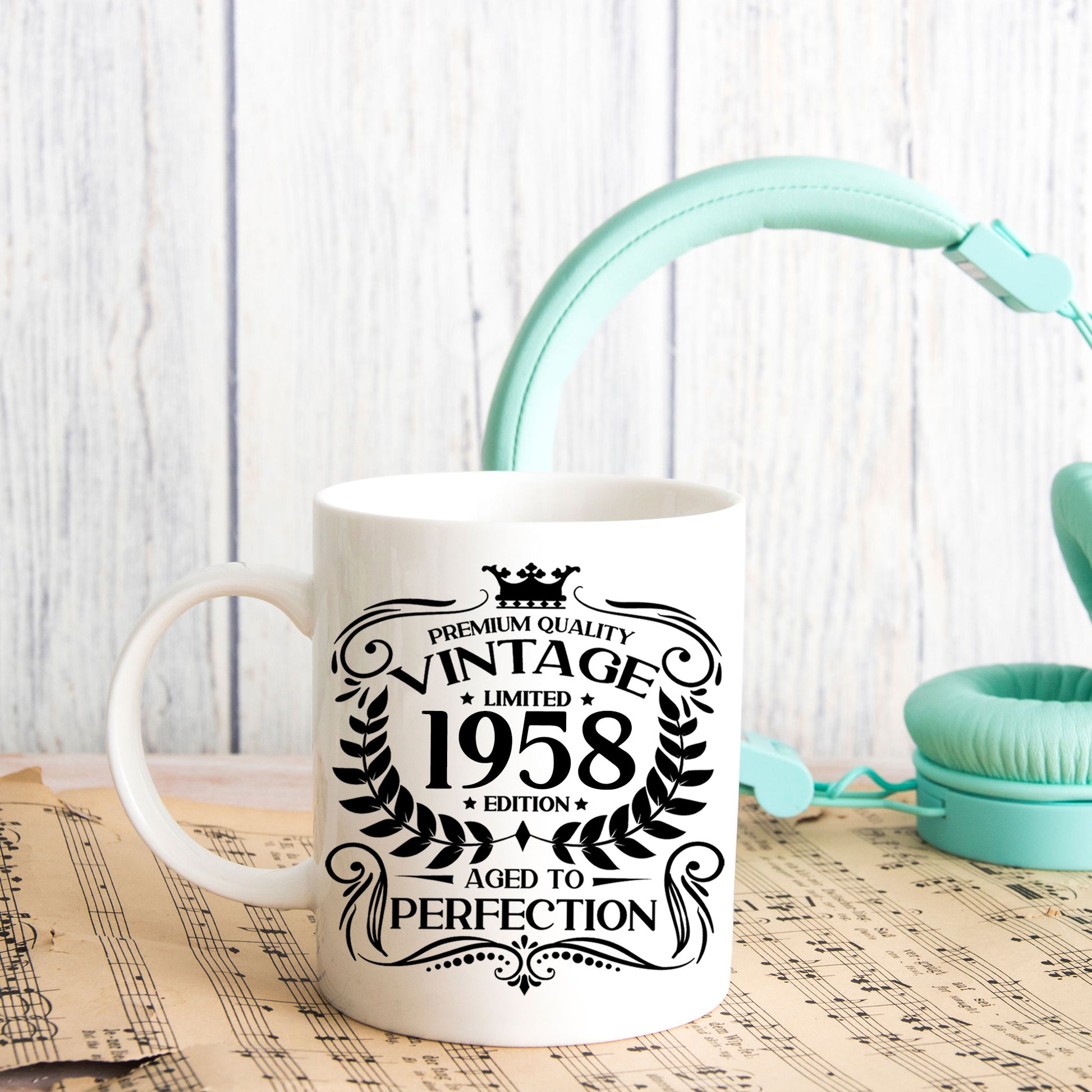 Personalised Vintage 1958 Mug and/or Coaster  - Always Looking Good - Mug On Its Own  