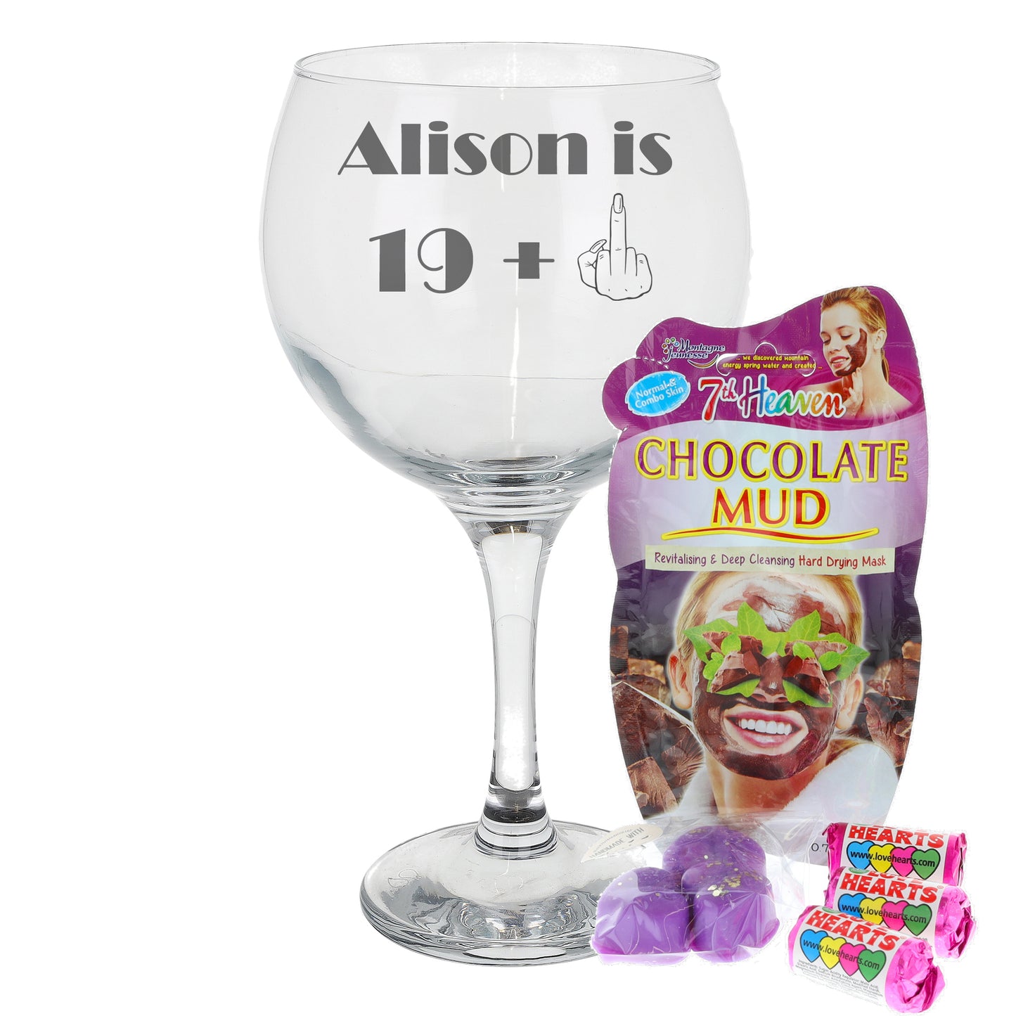 Personalised Engraved Middle Finger Funny Birthday Gin Glass Gift  - Always Looking Good - Gin Glass & Ladies Pamper  