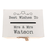 Personalised Gay Wedding Card White & Wooden Memory Box MRS & MRS  - Always Looking Good -   