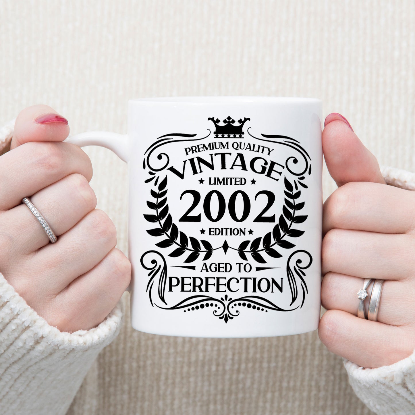 Personalised Vintage 2002 Mug and/or Coaster  - Always Looking Good - Mug On Its Own  