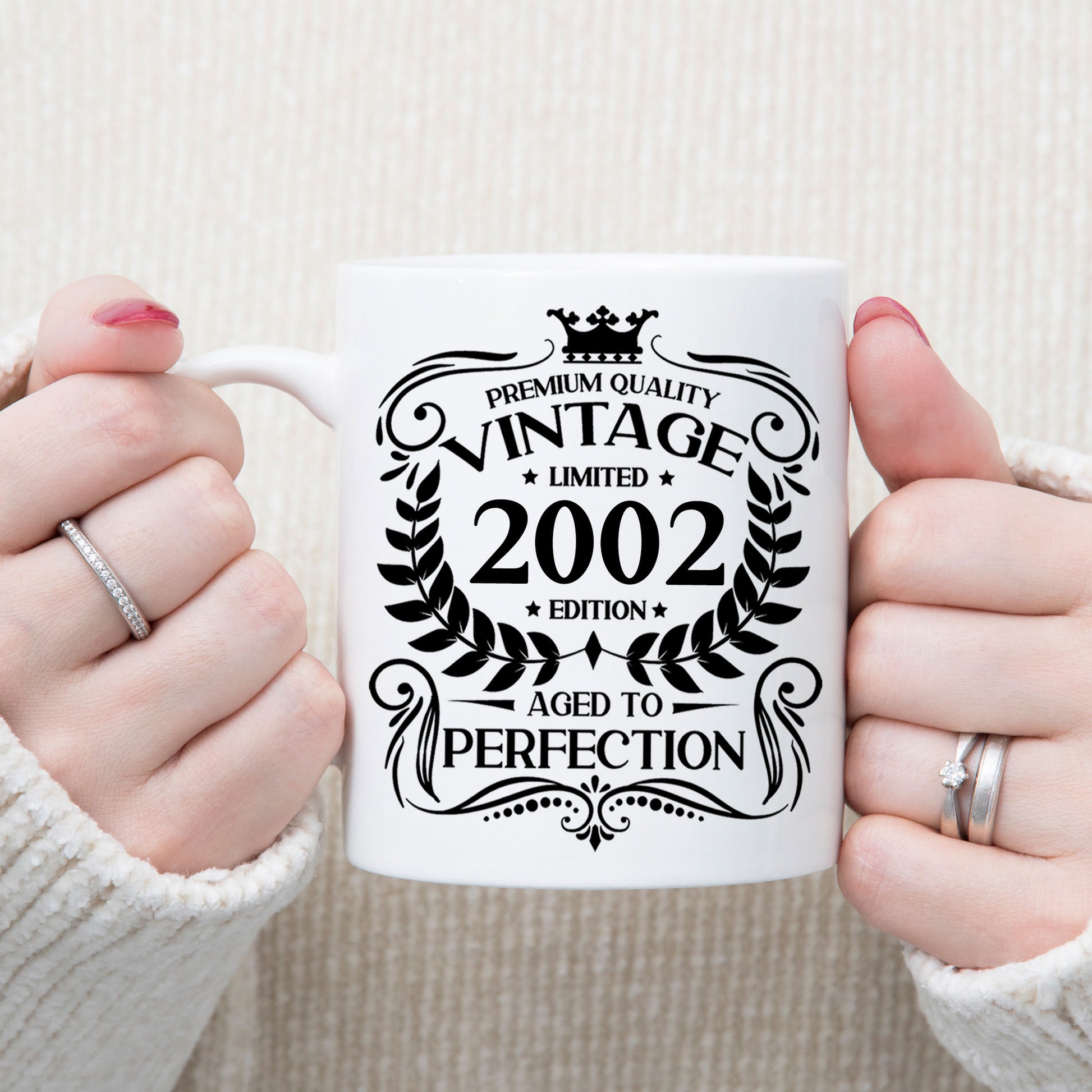 Personalised Vintage 2002 Mug and/or Coaster  - Always Looking Good - Mug On Its Own  